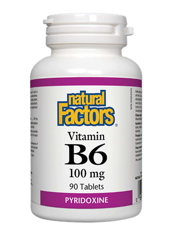 

Natural Factors Pyridoxine Vitamin B6, 100mg, 90 Tablets