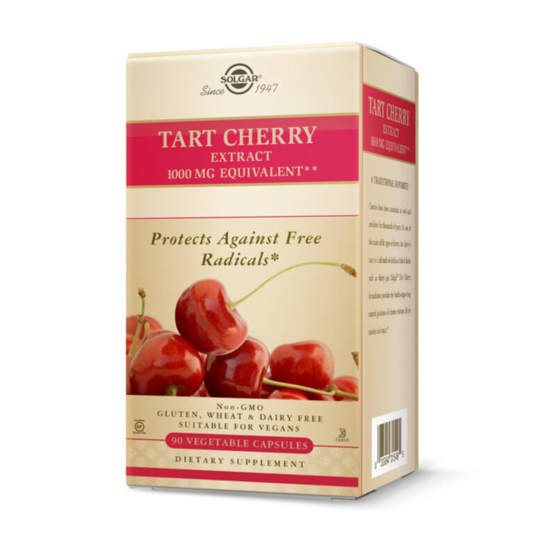 

Solgar Tart Cherry, 1000 mg, 90 Vegetable Capsules