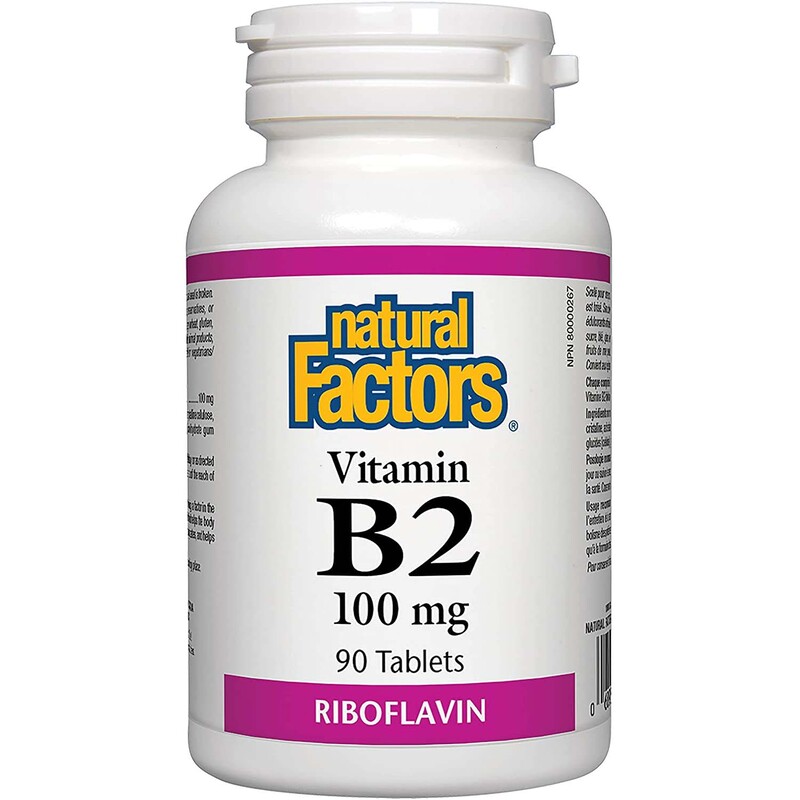 Natural Factors B2 Riboflavin, 100mg, 90 Tablets