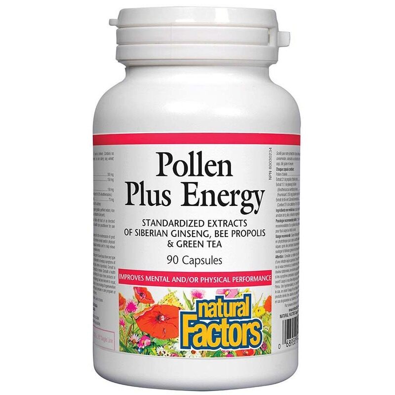 

Natural Factors Pollen Plus Energy Capsules, 90 Capsules