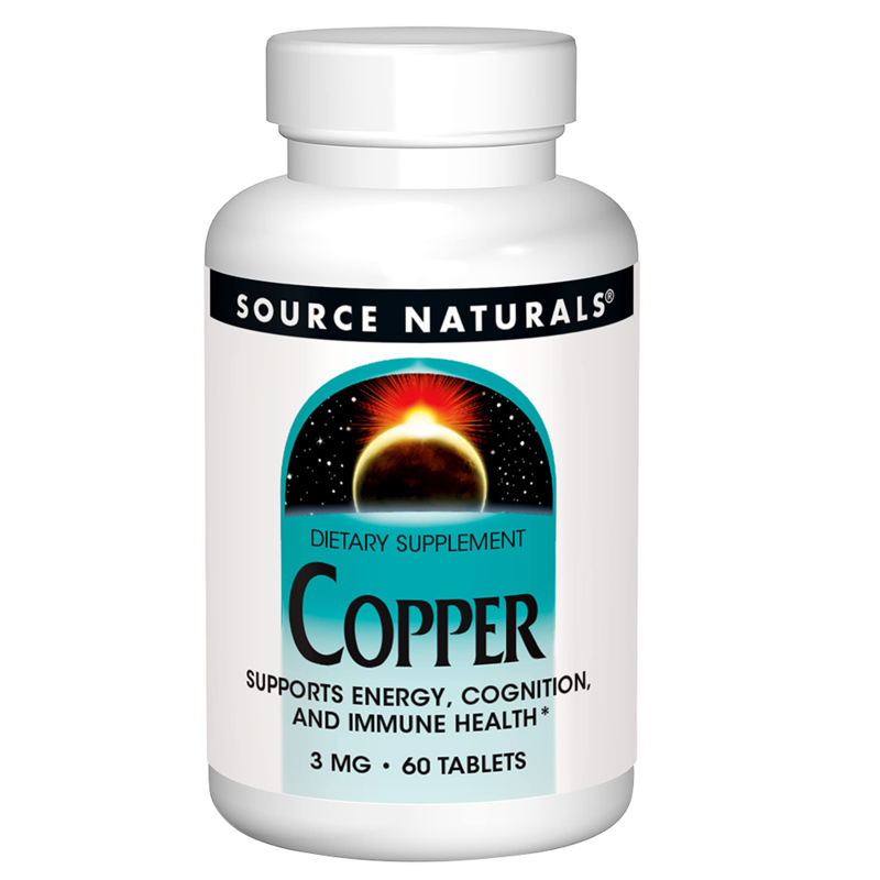 

Source Naturals Source Naurals Copper, 60 Tablets, 3 mg