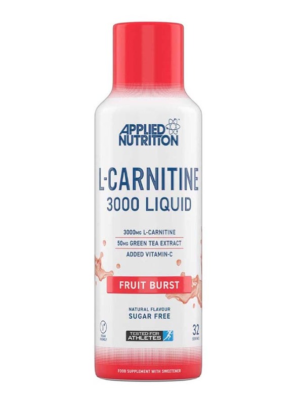 Applied Nutrition L Carnitine Liquid, 3000 mg, 32 Servings, Fruit Burst