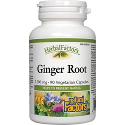 Natural Factors Ginger Root Veggie Capsules, 1200mg, 90 Capsules