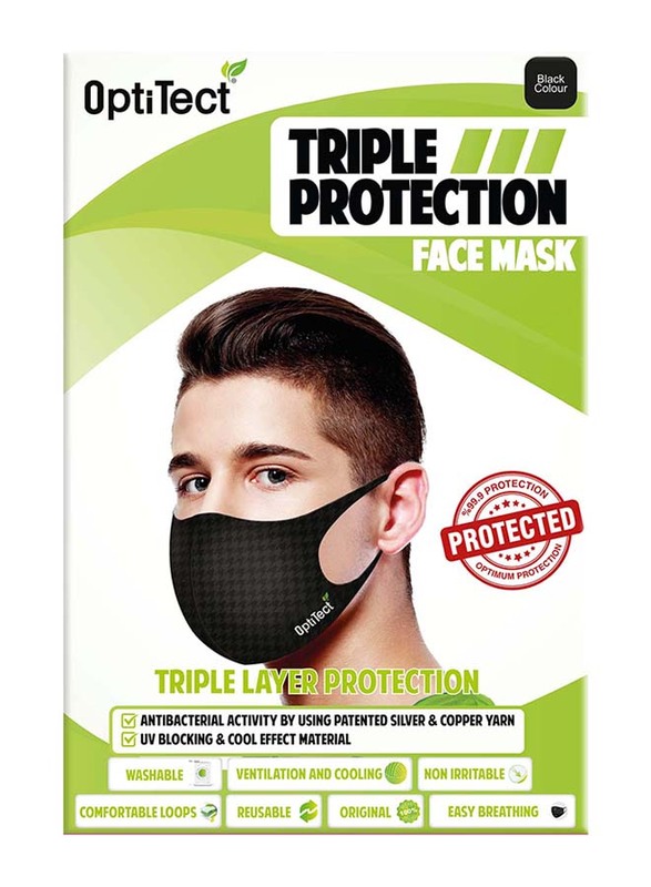 OptiTect Antibacterial Reusable Face Mask, Large