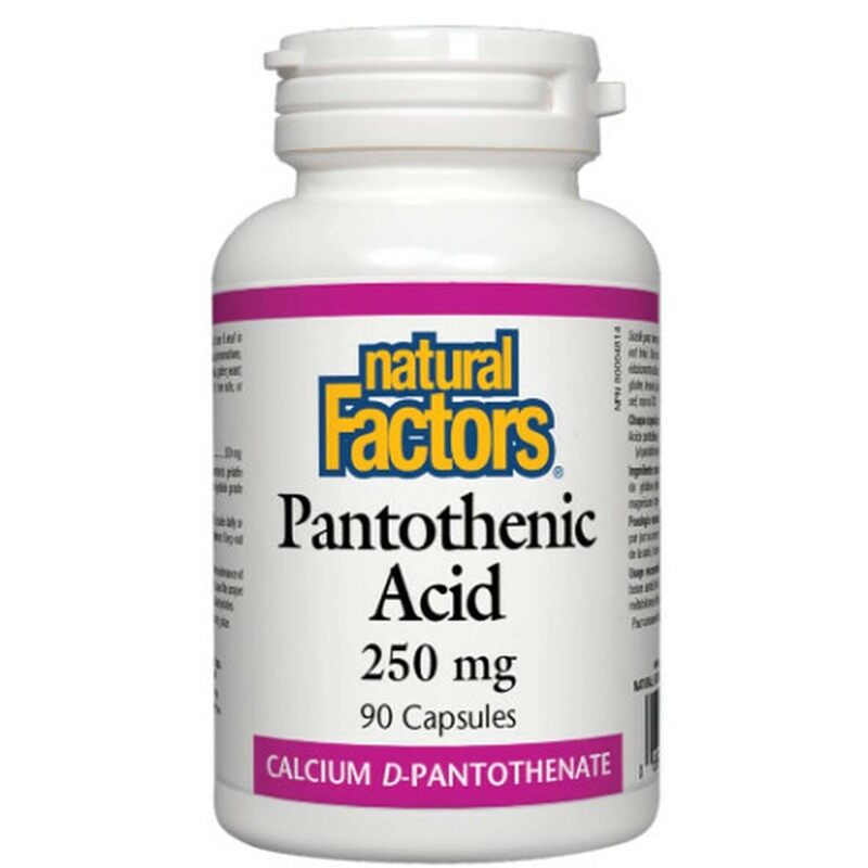 

Natural Factors Pantothenic Acid, 250 mg, 90 Capsules