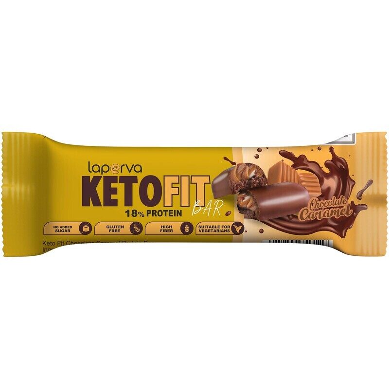 

Laperva Chocolate Caramel Keto Fit Protein Bar, 1 Bar