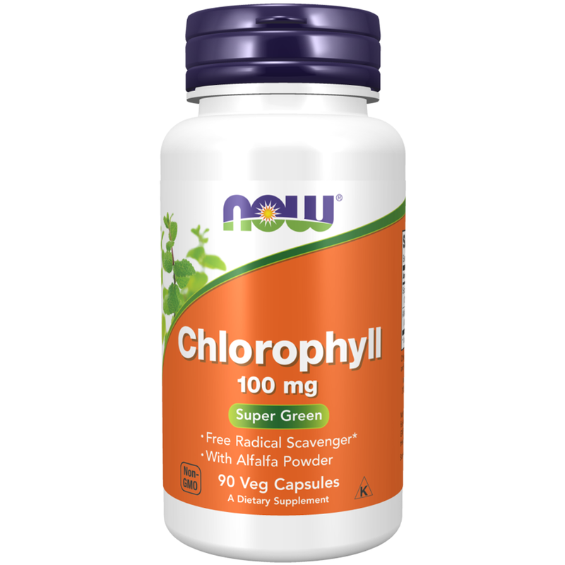 Now Chlorophyll, 90 Capsules, 100 mg