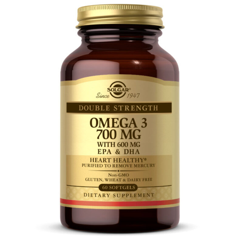 

Solgar Double Strength Omega-3, 60 Softgels, 700 mg