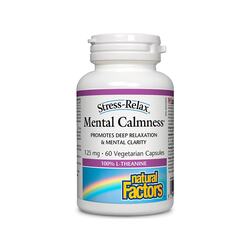 Natural Factors Mental Calmness, 125 mg, 60 Vegetable Capsules