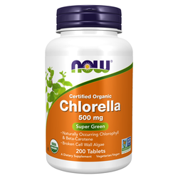 Now Organic Chlorella, 200 Tablets, 500 mg