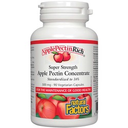 Natural Factors Super Strength Apple Pectin Rich, 500mg, 90 Capsules
