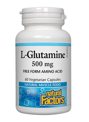 Natural Factors L-Glutamine Veggie Capsules, 500mg, 60 Capsules