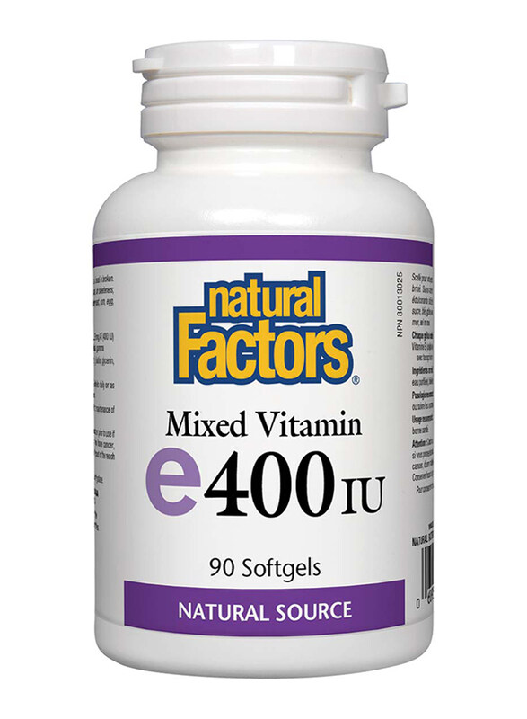 

Natural Factors Mixed Vitamin E Softgels, 400 IU, 90 Softgels