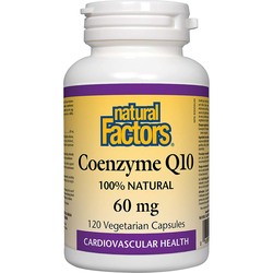 Natural Factors Coenzyme Q10 100% Natural Dietary Supplement, 60mg, 120 Softgels