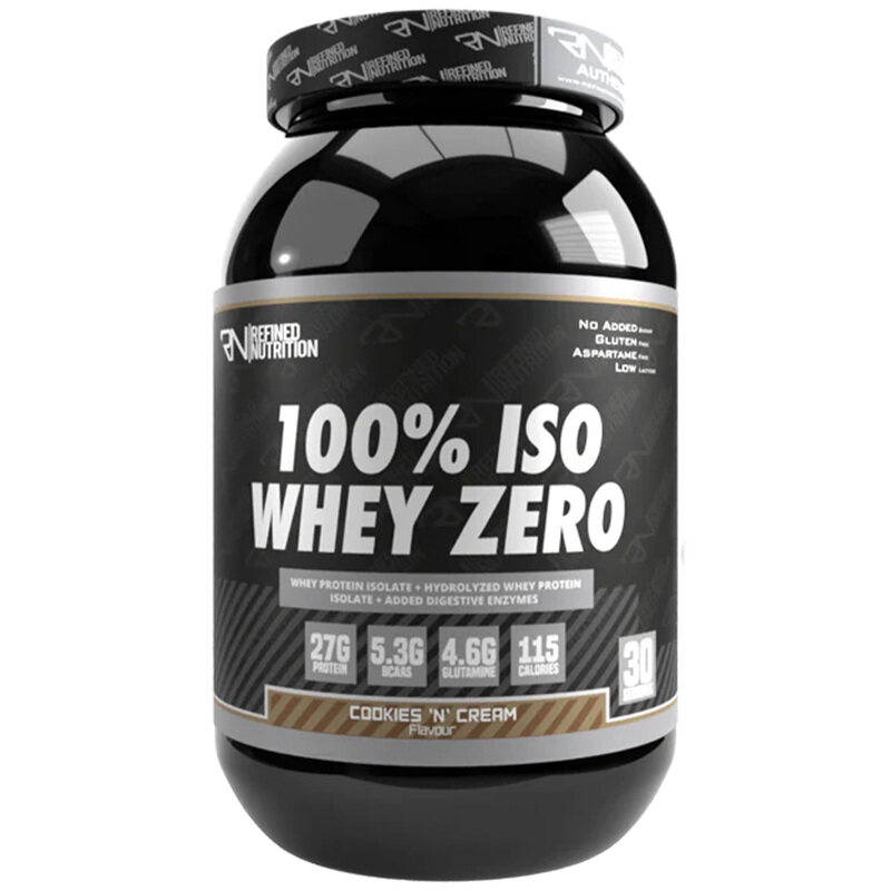 

Refined Nutrition 100% Whey Isolate Zero, Cookies and Cream, 908 Gm