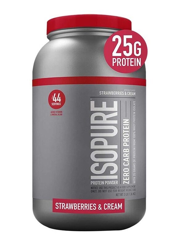 

Nature's Best Isopure Zero Carb Protein Powder, 1.36Kg, Strawberries Cream