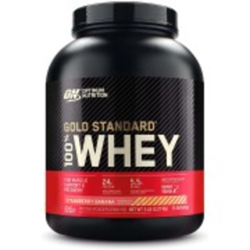 Optimum Nutrition Gold Standard 100% Whey Protein, Strawberry Banana, 5 LB