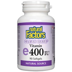 Natural Factors Clear Base Vitamin E, 400IU, 90 Softgels