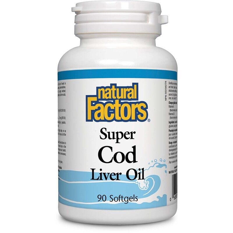 

Natural Factors Super Cod Liver Oil, 90 Softgels