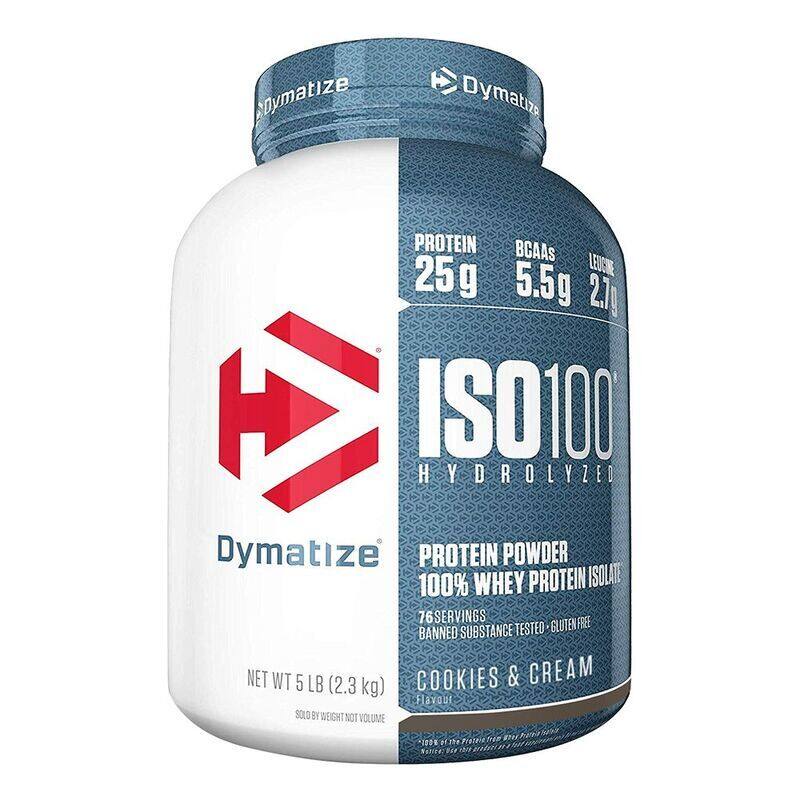 

Dymatize ISO 100 Protein Powder, 2.3Kg, Cookies & Cream