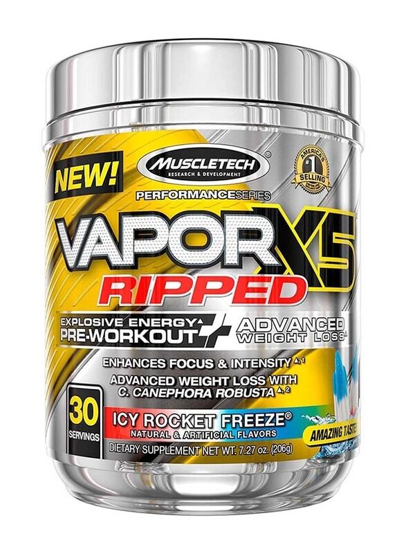 

Muscletech Vapour X5 Ripped Workout Powder, 206gm, Icy Rocket Freeze
