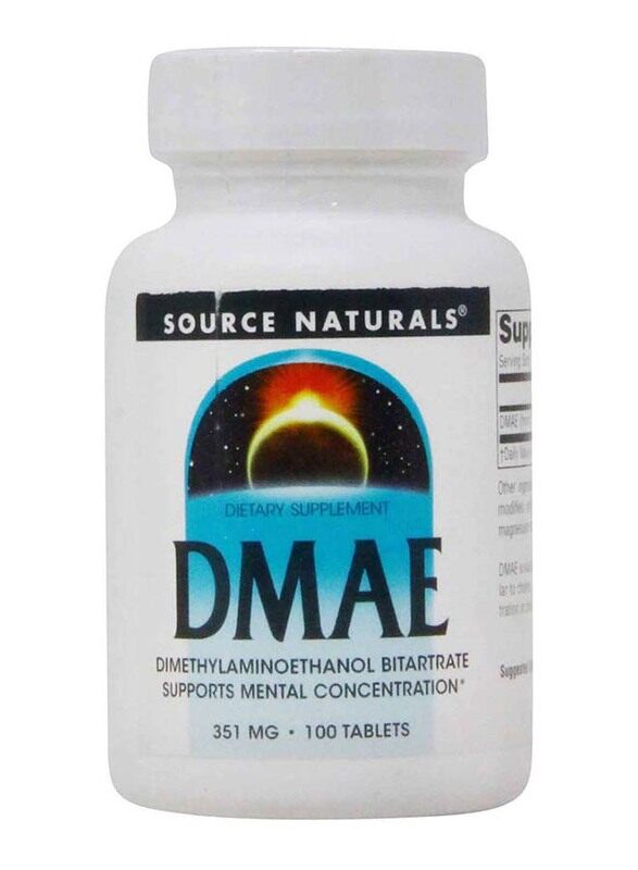 

Source Naturals DMAE Dietary Supplement, 351mg, 100 Tablets