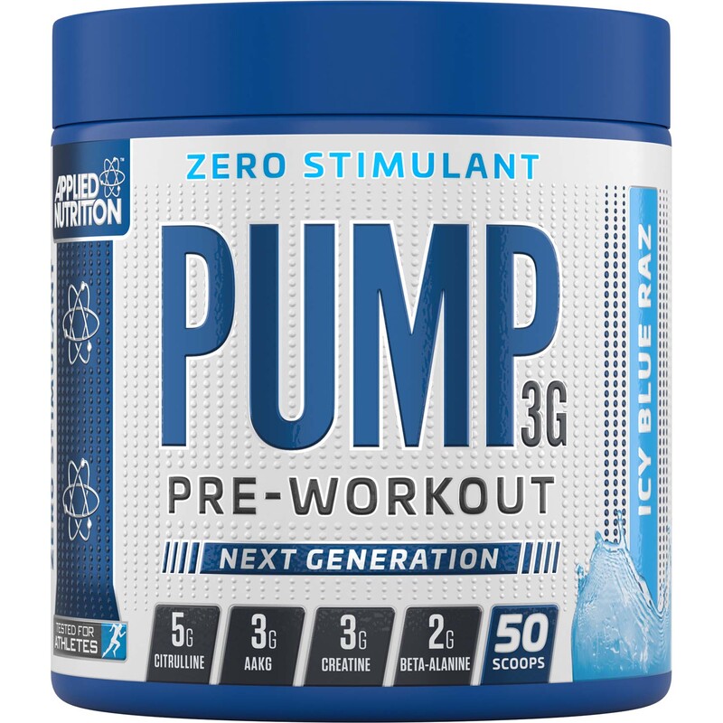 Applied Nutrition Pump 3G Zero Stimulant, 375gm, Icy Blue Raz