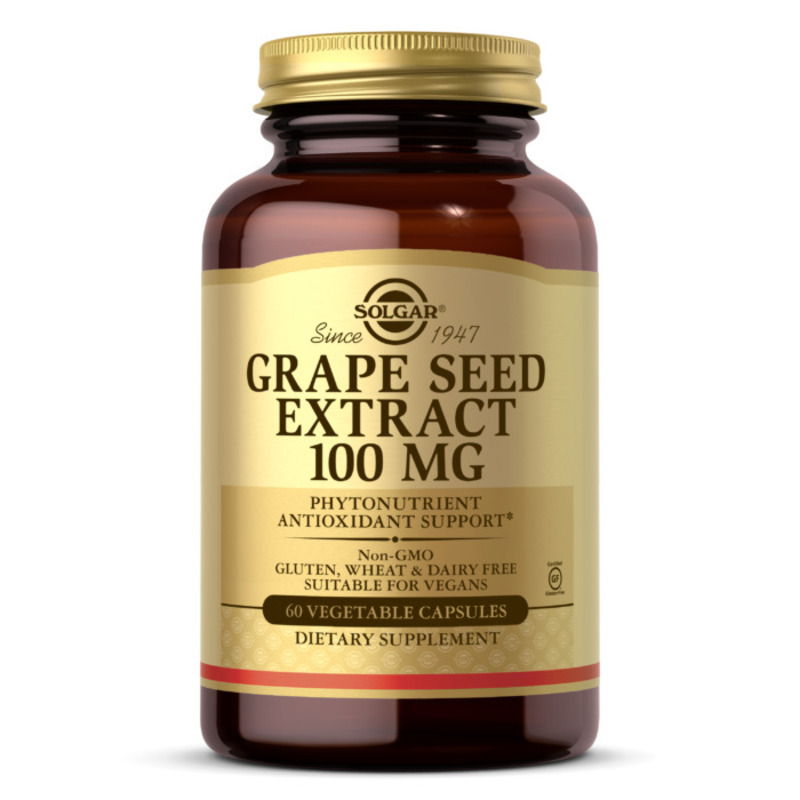 Solgar Grape Seed Extract, 100 mg, 60 Vegetable Capsules
