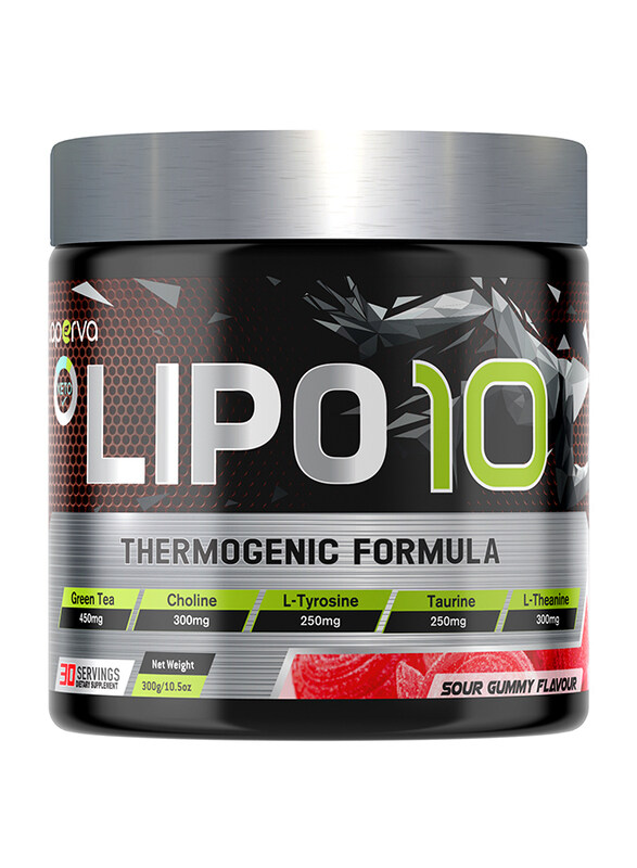 

Laperva Lipo 10 Thermogenic Formula Powder, 300gm, Sour Gummy
