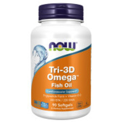 Now Tri-3D Omega 3 Fish Oil, 90 Softgels