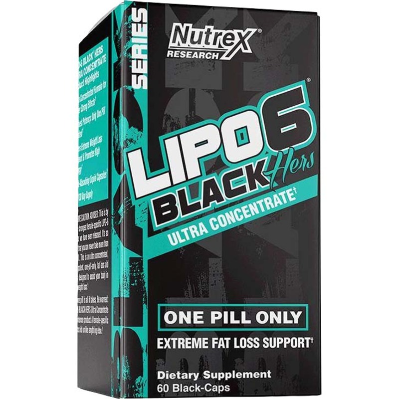 Nutrex Research Lipo 6 Black Hers Weight Loss Support, 60 Capsules, Unflavoured