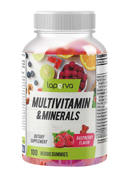 Laperva Multivitamin & Minerals Raspberry Flavour Dietary Supplement, 100 Veggie Gummies