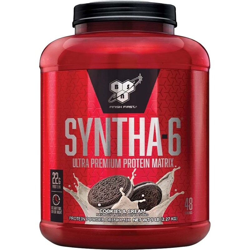 

BSN Syntha-6 Whey Protein, Cookies and Cream, 5 LB