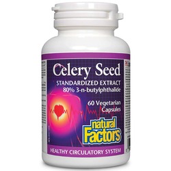 Natural Factors Celery Seed Standardized Extract Dietary Supplement, 60 Vegetarian Capsules