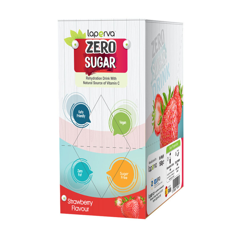 Laperva Strawberry Zero Sugar Drink, 15 Sachets