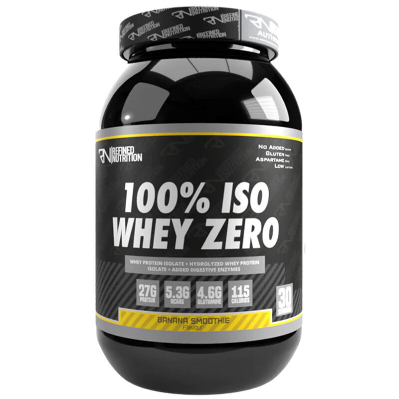 

Refined Nutrition 100% Whey Isolate Zero, Smooth Banana, 908 Gm