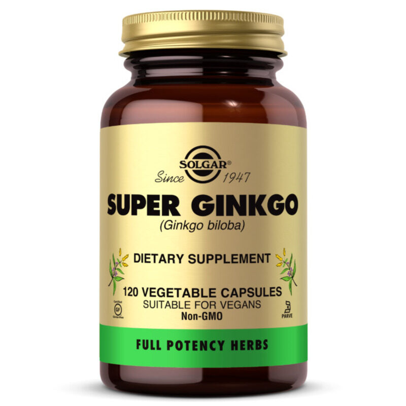 

Solgar Super Ginkgo Full Potency Herbs, 120 Vegetable Capsules