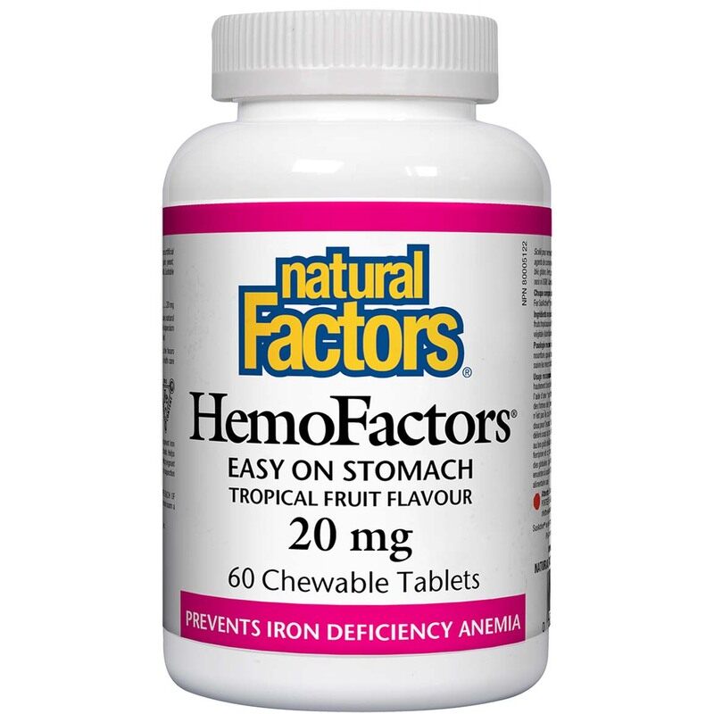 

Natural Factors HemoFactors, 20 mg, 60 Chewable Tablets