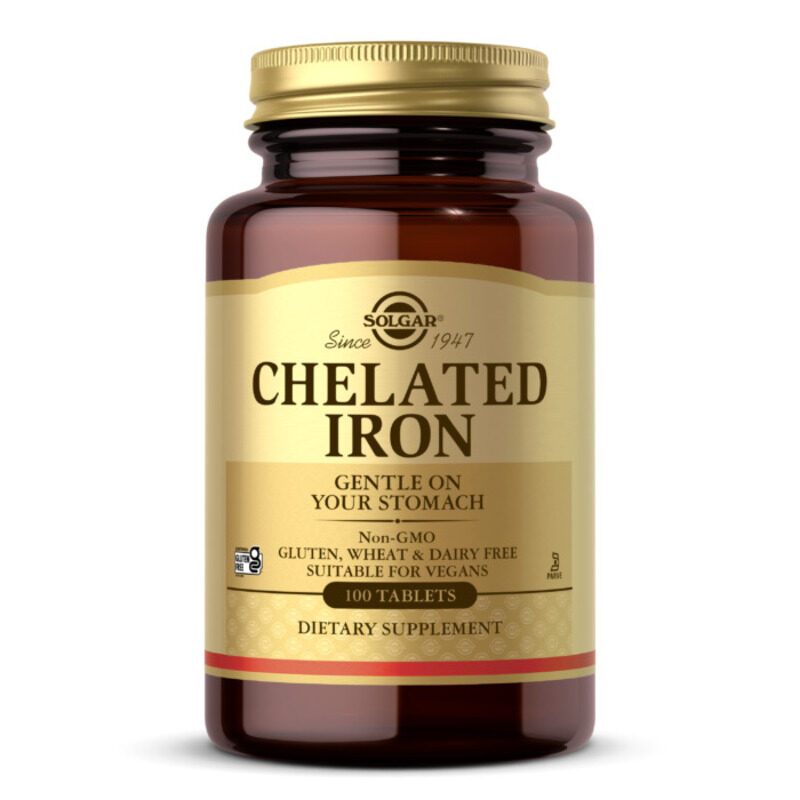 

Solgar Chelated Iron, 100 Tablets