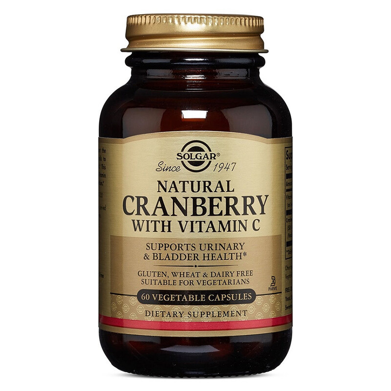 

Solgar Natural Cranberry with Vitamin C, 60 Vegetable Capsules