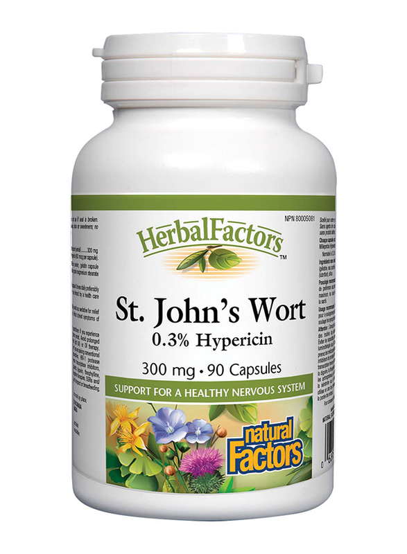 

Natural Factors St. John's Wort Capsules, 300mg, 90 Capsules