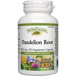 Natural Factors Dandelion Root, 800mg, 90 Vegetarian Capsules