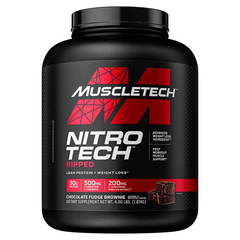 Muscletech Nitro Tech Ripped Protein Powder, 1.81Kg, Chocolate Fudge Brownie