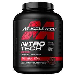 Muscletech Nitro Tech Ripped Protein Powder, 1.81Kg, Chocolate Fudge Brownie