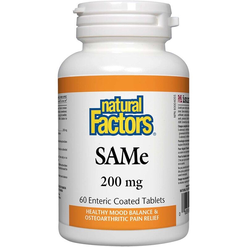 

Natural Factors SAMe Tablets, 200mg, 60 Tablets
