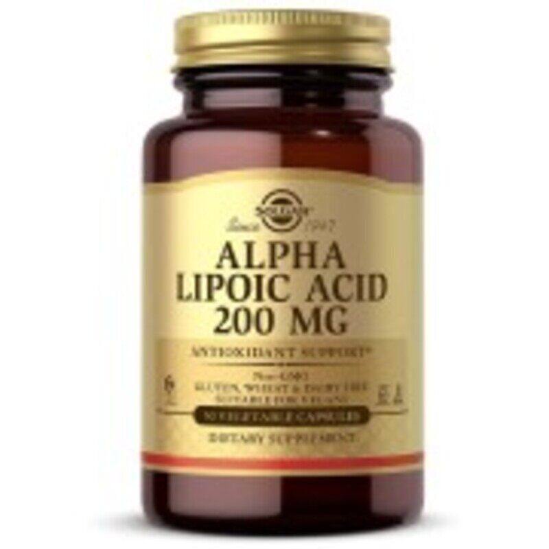 

Solgar Alpha Lipoic Acid, 200 mg, 50 Vegetable Capsules