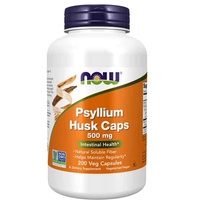 Now Psyllium Husk, 200 Vegetable Capsules, 500 mg