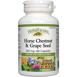 Natural Factors Horse Chestnut and Grape Seed Capsules, 60 Capsules