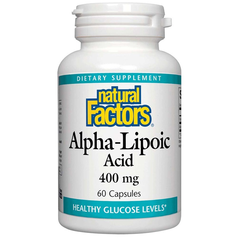 Natural Factors Alpha Lipoic Acid Dietary Supplement, 400mg, 60 Capsules