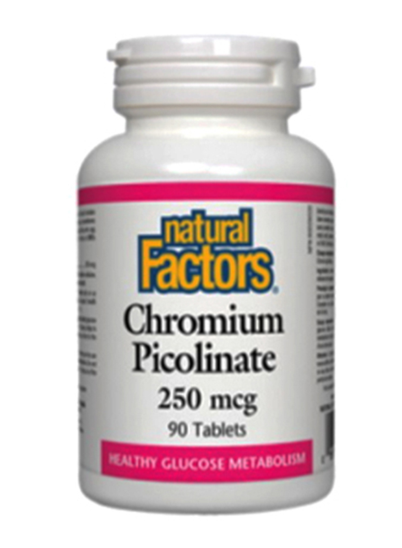 Natural Factors Chromium Picolinate, 250mcg, 90 Tablets